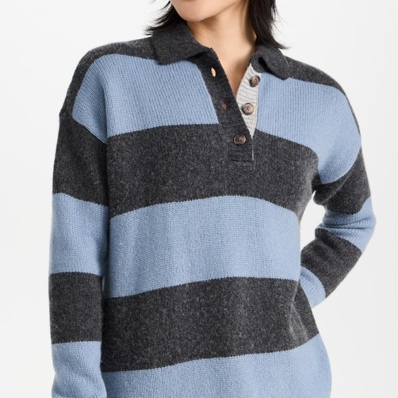 Rugby stripe polo sweater - Picture 4 of 4